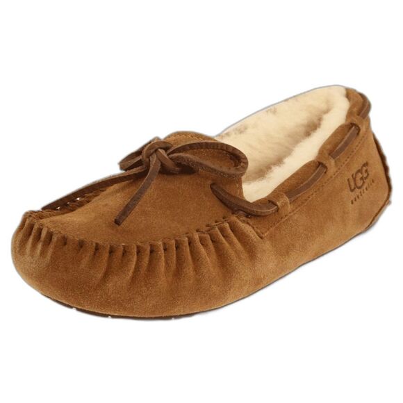 UGG Chestnut Dakota Suede Slippers Kids 3 / Women’s 5 Unisex Tan Cozy Luxury - Picture 1 of 6